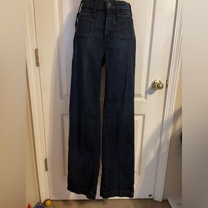 NWT James Jeans‎ Carolina Flat Siren High Rise Patch Pocket Wide Leg Jeans 24